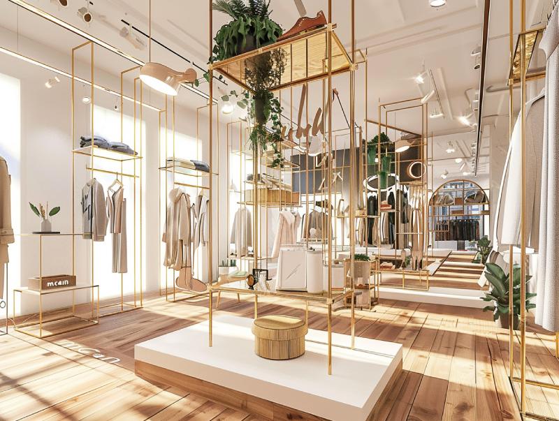 Thiết kế shop quần áo đơn giản – Xu hướng tối giản cửa hàng thời trang
