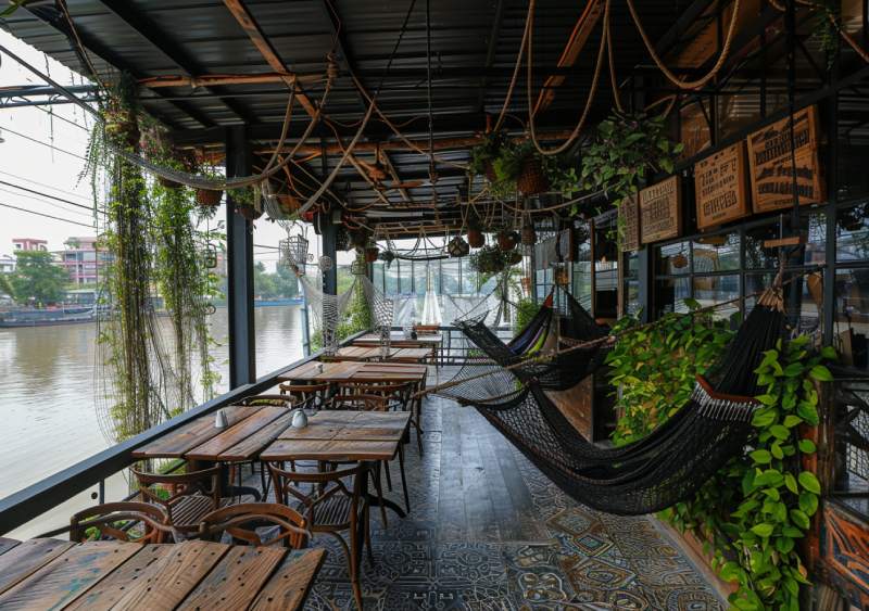 Thiết kế quán cafe võng – Ý Tưởng Thiết Kế Độc Đáo